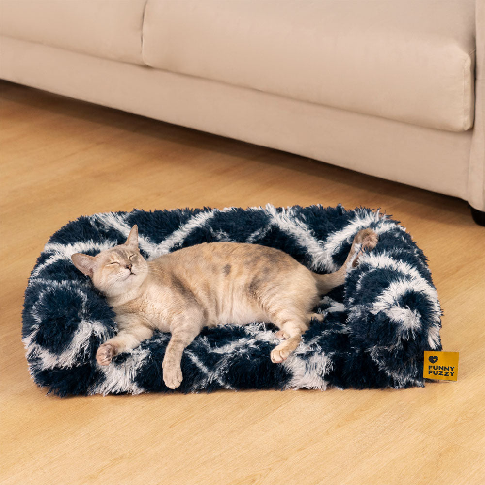 Klassisches kariertes orthopädisches Katzensofabett - Gemütlicher Komfort