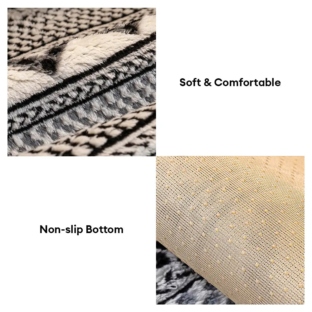 Klassischer Karomuster-Plüsch, kratzfest, bequem, rutschfester Sofabezug