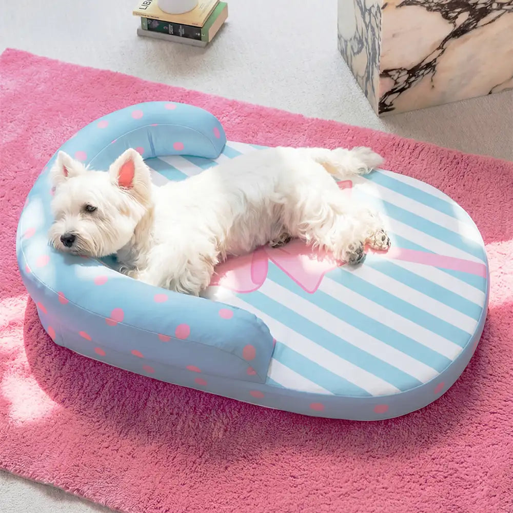 Kühlender atmungsaktiver Nackenstütze orthopädisches Hundebett - Bogen