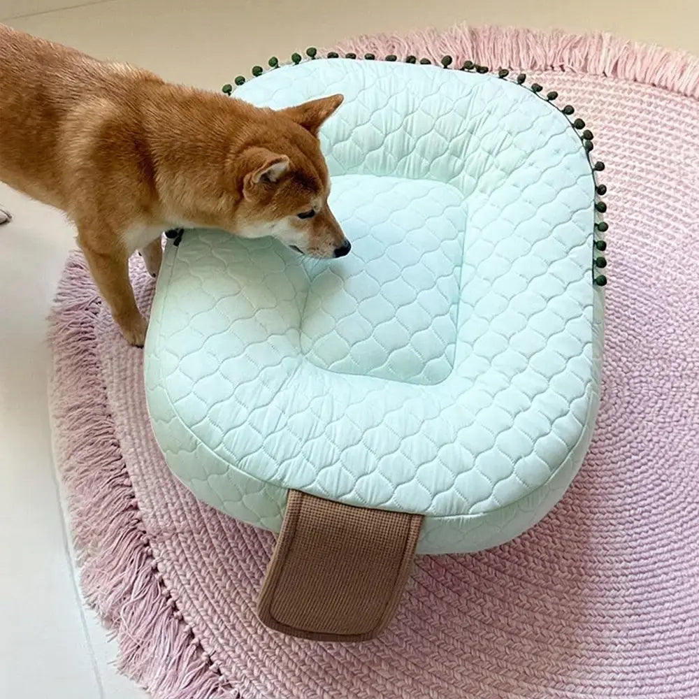 Kühlende Eissilke, wärmespeicherndes, beruhigendes Hundebett - Eiscreme