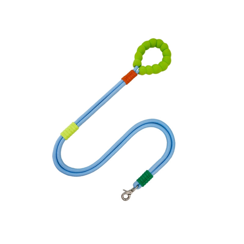 Geflochtene Hundeleine mit zwei Abschnitten „Cotton Candy“