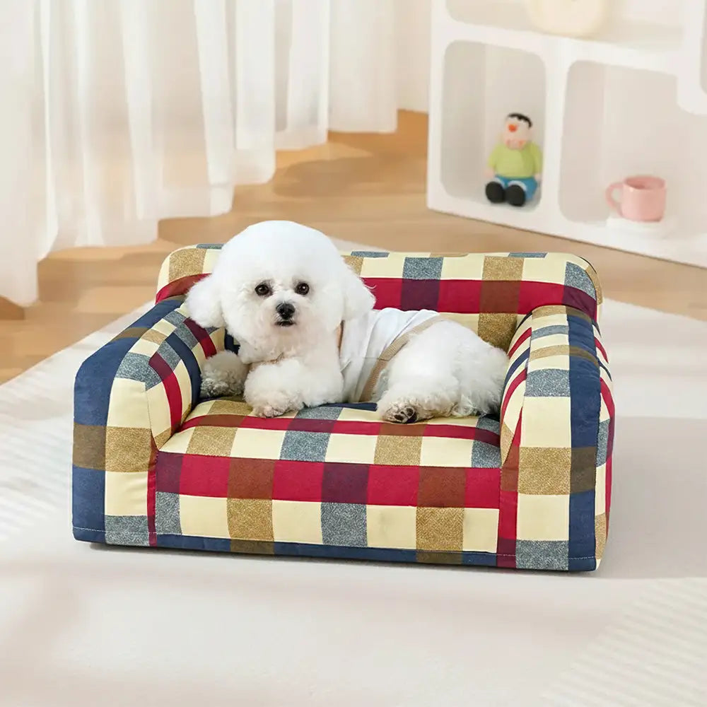 Baumwoll-Canvas-Stoff atmungsaktiv kratzfestes Hundesofa-Bett