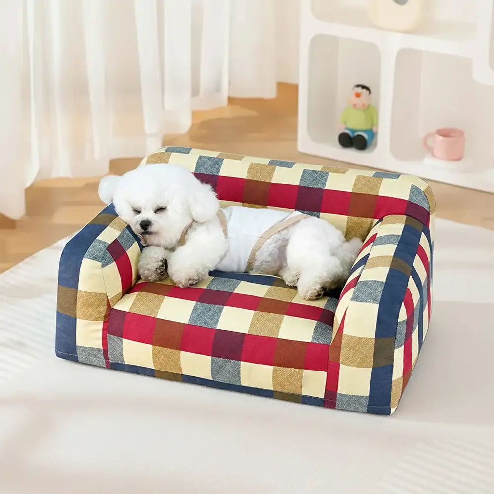Baumwoll-Canvas-Stoff atmungsaktiv kratzfestes Hundesofa-Bett