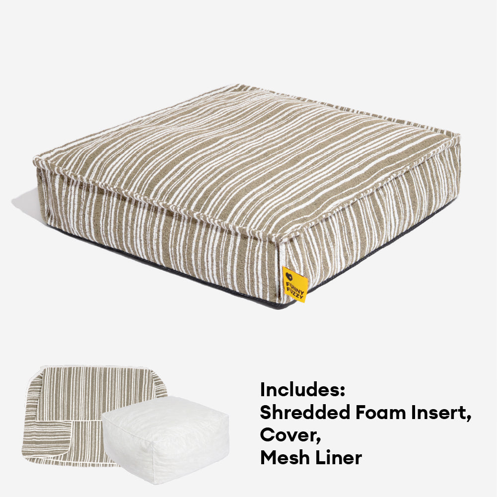 Nachhaltiger Stauraum Pouf Ottoman & Hundebett - Funnyfuzzy SnugNest