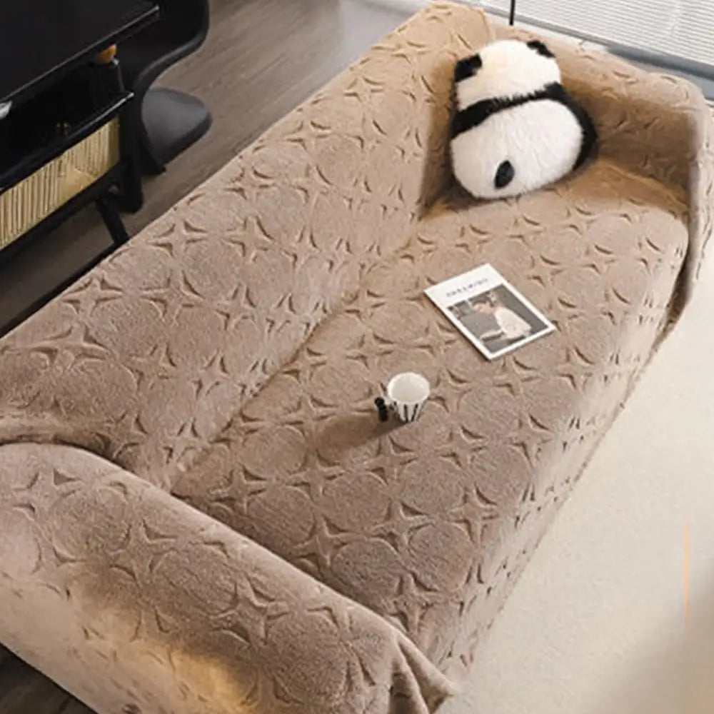 Sofaüberwurf mit Jacquard-Design und cremiger Textur