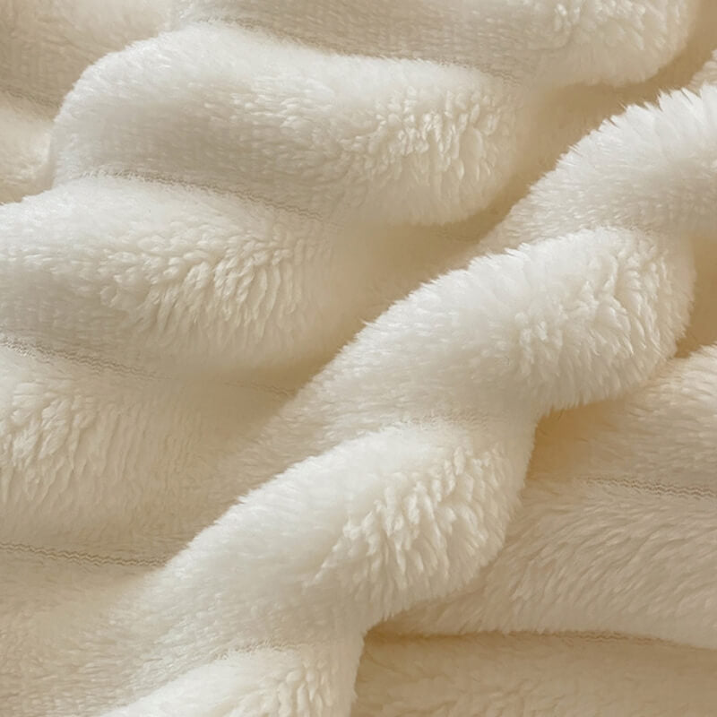 Cremefarbenes Flauschiges Bequemes Orthopädisches Schlafsofa für Hunde und Katzen