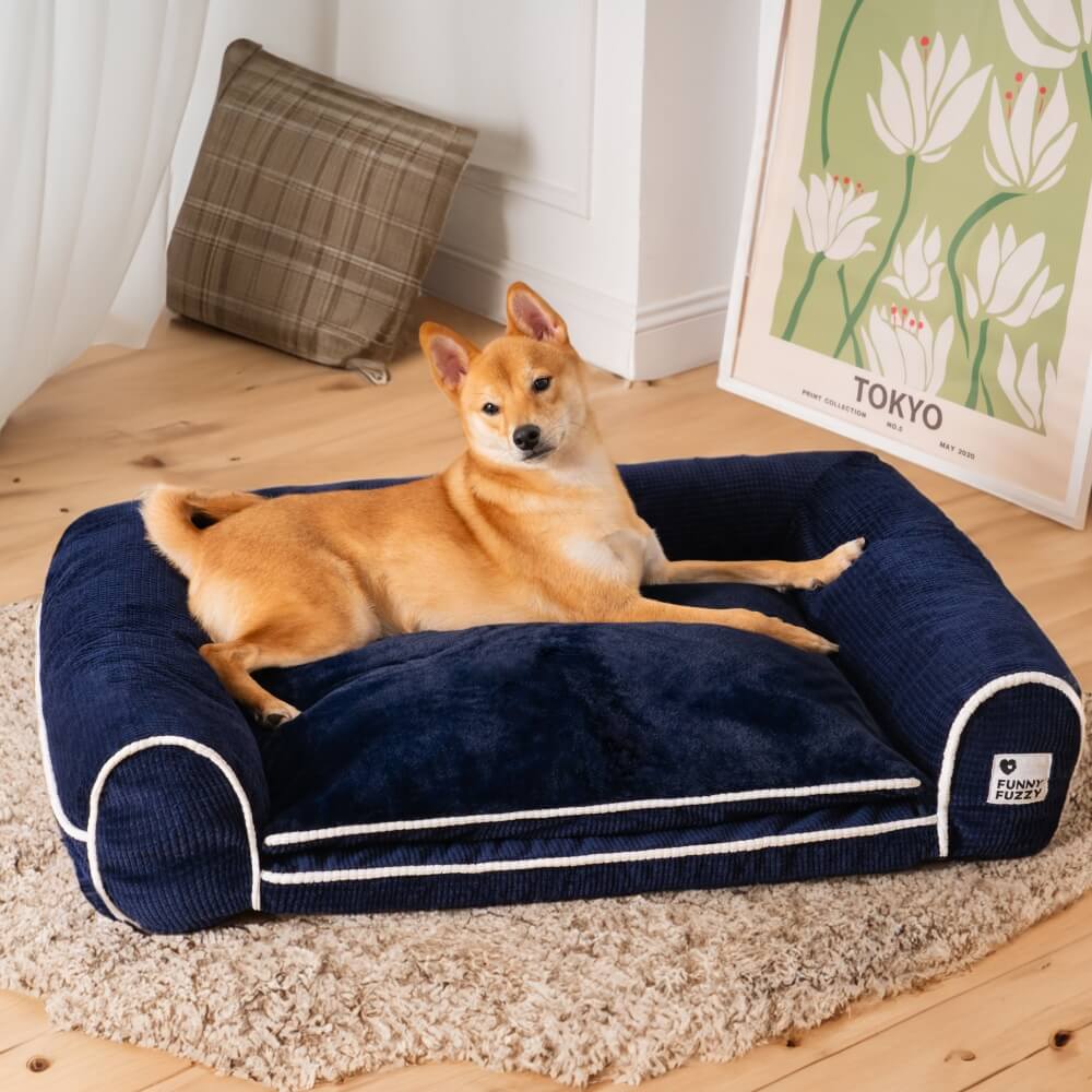 Deluxe-Flanell-Doppelschicht-orthopädisches Hundesofabett
