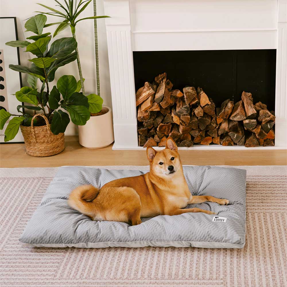Plüsch-Hundebett Mit Donut-Form – Weiches, Beruhigendes Hundesofa Waschbar, Rutschfest (L, Hellgrau)