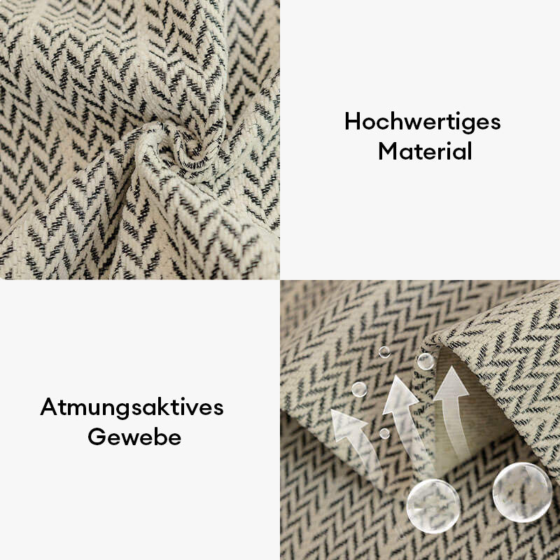 Kratzfester Chenille-Sofabezug mit Fischgrätenmuster einfarbig