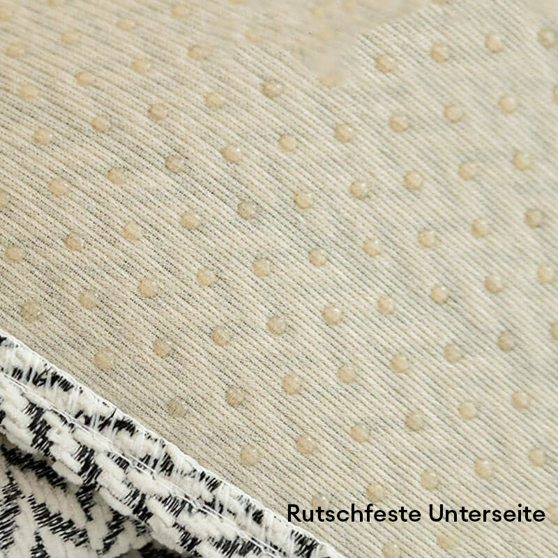 Kratzfester Chenille-Sofabezug mit Fischgrätenmuster einfarbig