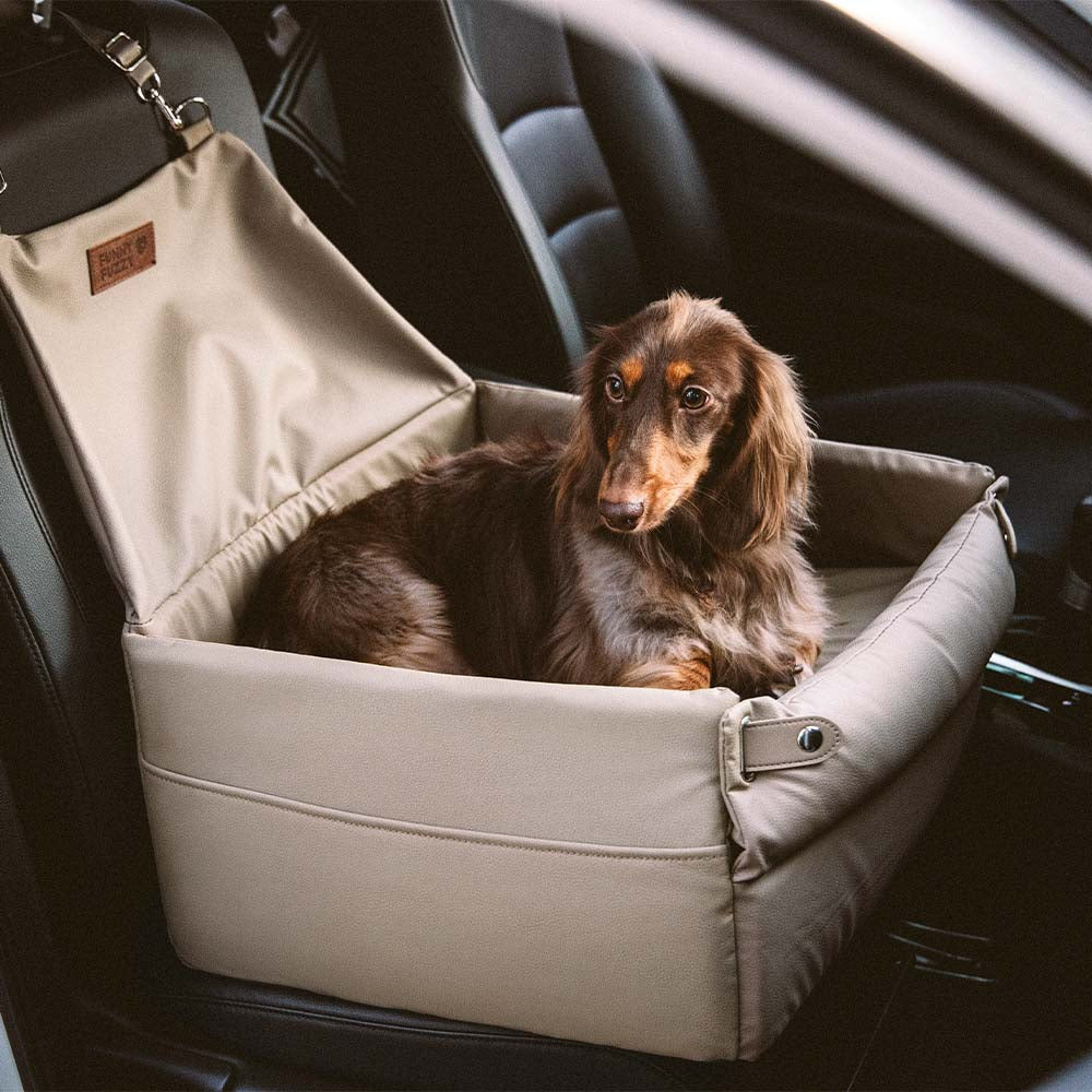 Erhöhtes Deluxe-Autositzbett für Hunde aus Kunstleder - Urban Voyager