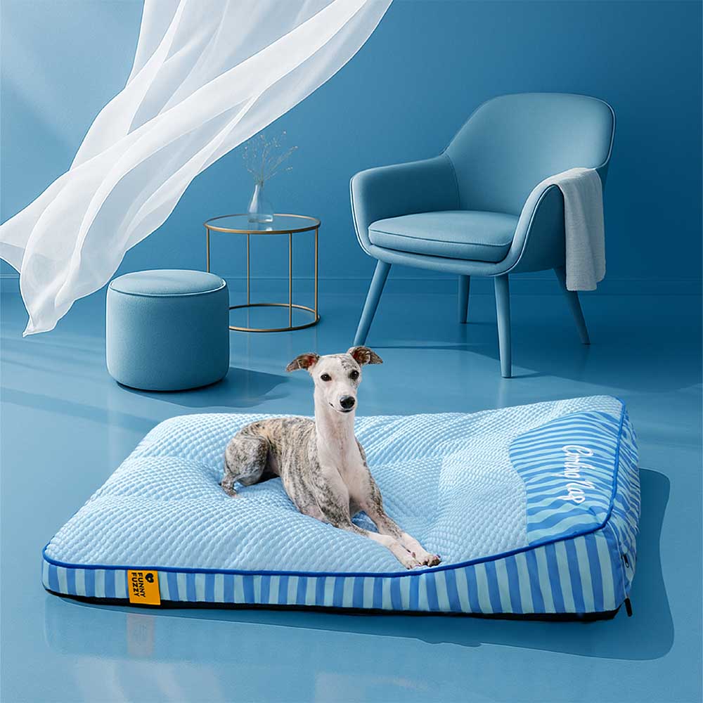 Extra große kühlende waschbare rechteckige orthopädische Hundebett - für den Außenbereich