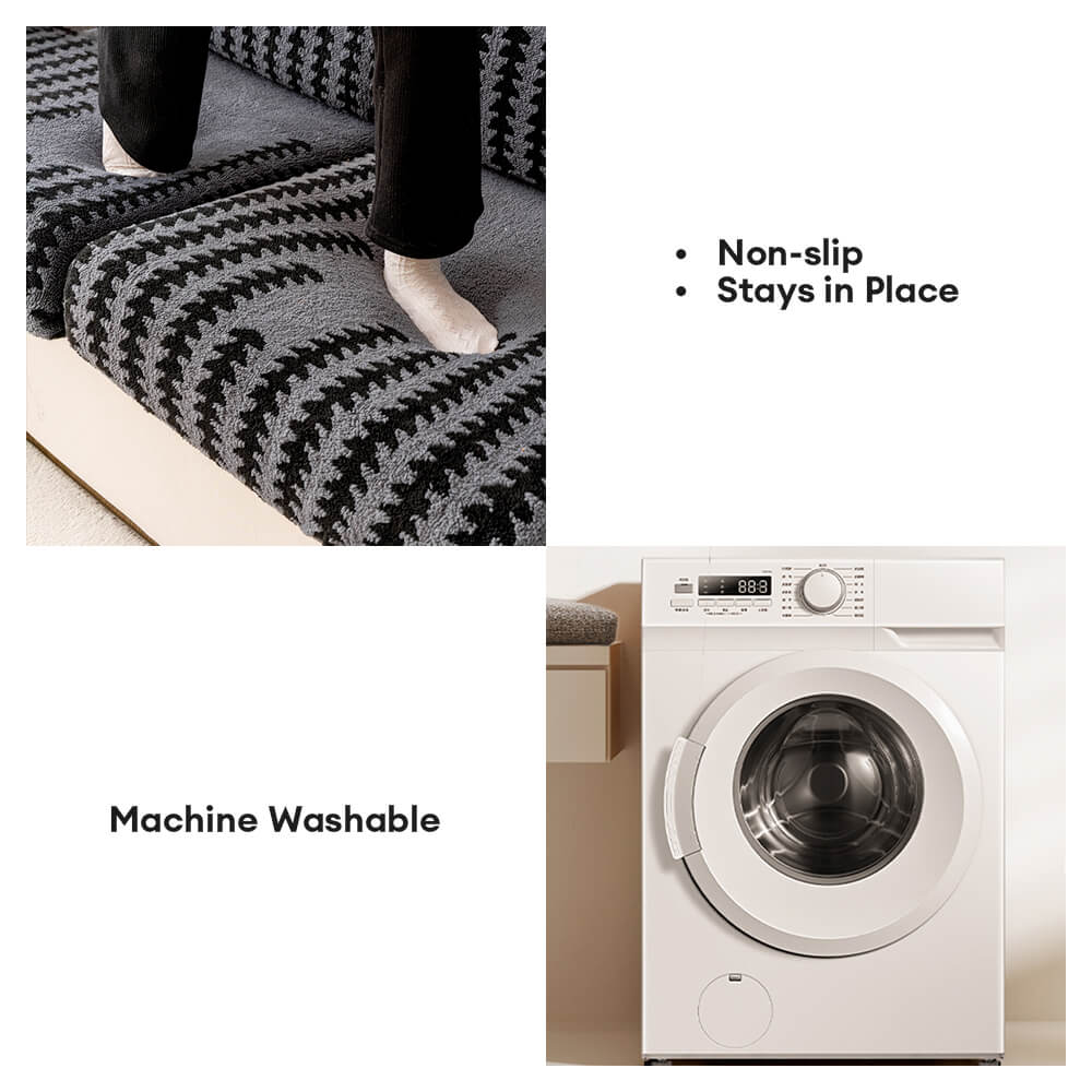 Alljahres Weiche & Dehnbare Fischgräten Gestreifte Magische Sofabezug