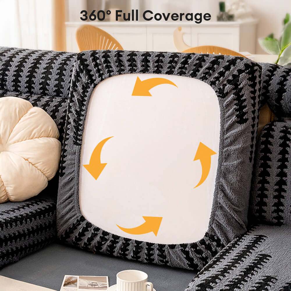 Alljahres Weiche & Dehnbare Fischgräten Gestreifte Magische Sofabezug