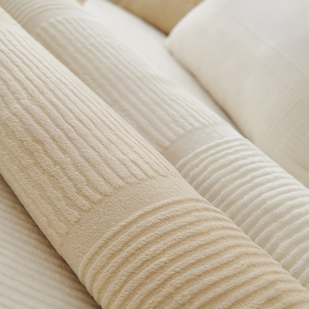 Klassischer Gestreifter Quadratischer Sofabezug aus Plüsch