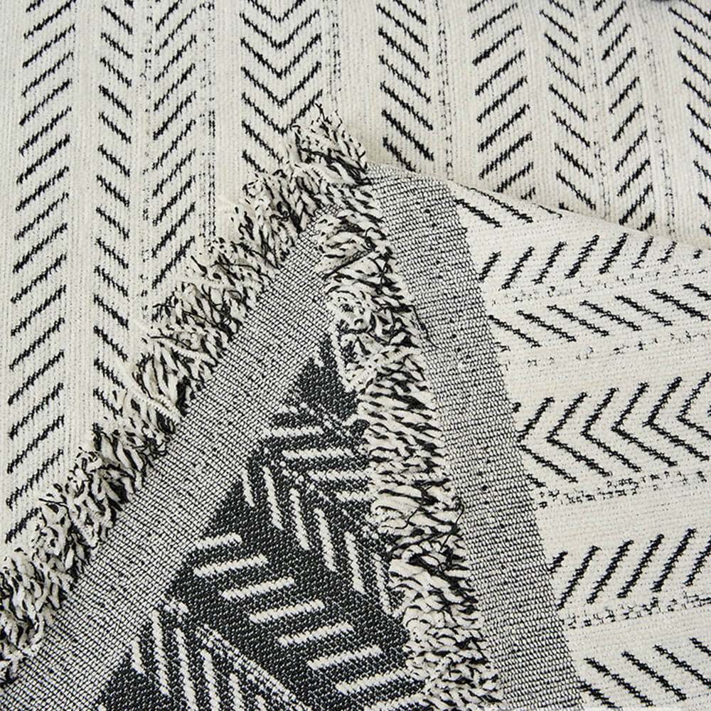 Elegante Fischgrät-Chenille-Textur Decke für Sofa