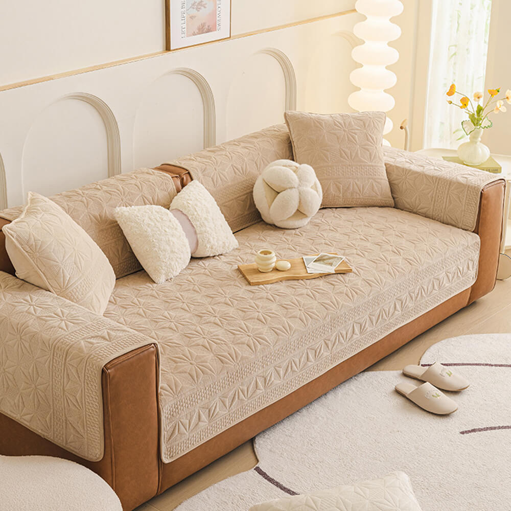 Luxuriöser Kratzfester Weicher Sofaschutzbezug aus Kristallsamt