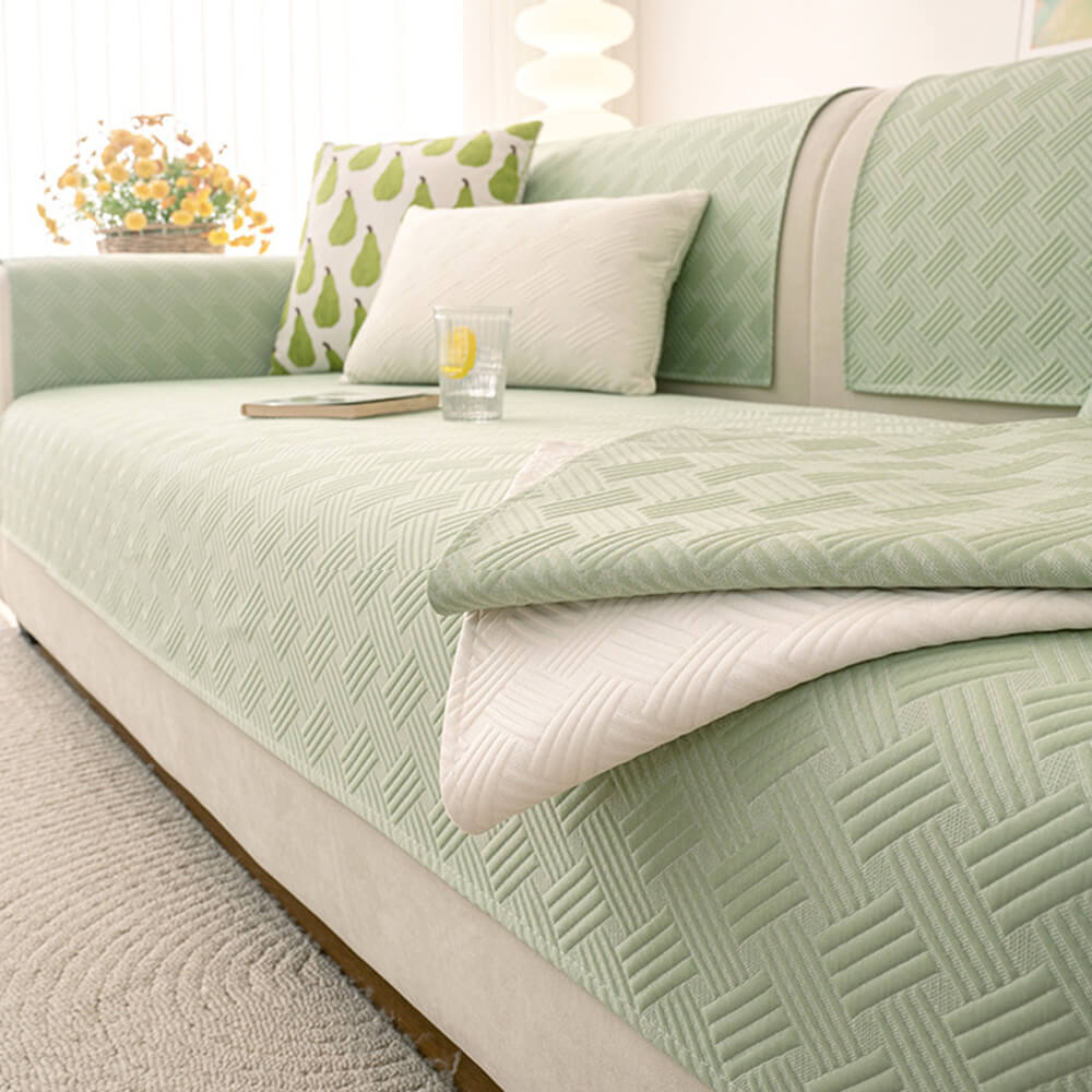 Moderner geometrischer atmungsaktiver kühlender rutschfester Sofabezug