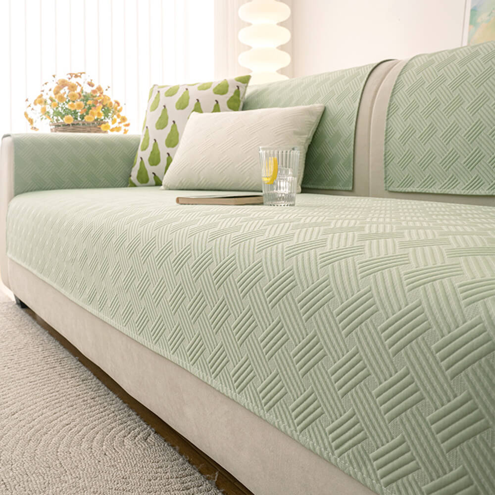 Moderner geometrischer atmungsaktiver kühlender rutschfester Sofabezug