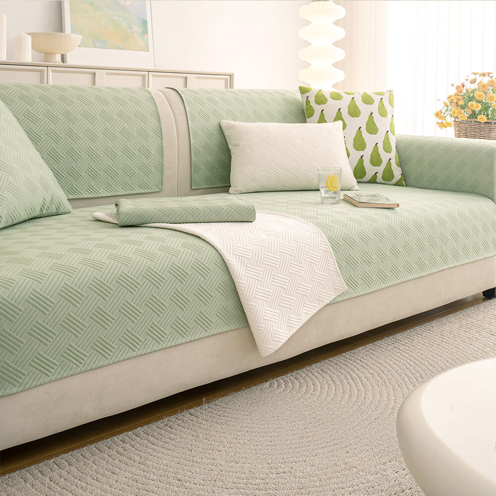 Moderner geometrischer atmungsaktiver kühlender rutschfester Sofabezug
