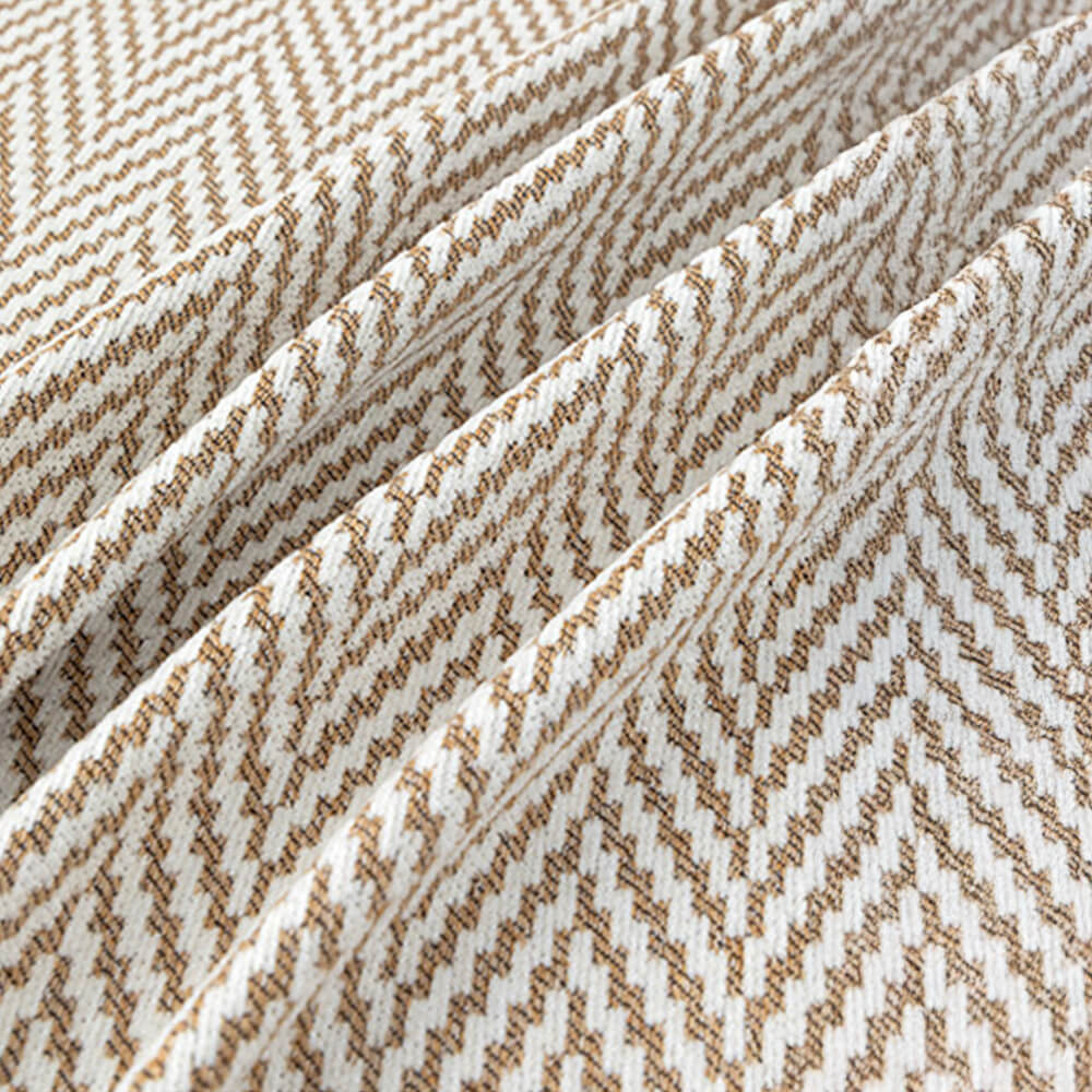 Hochwertiger Chenille-Textur-Sofabezug mit stilvollen Fransen