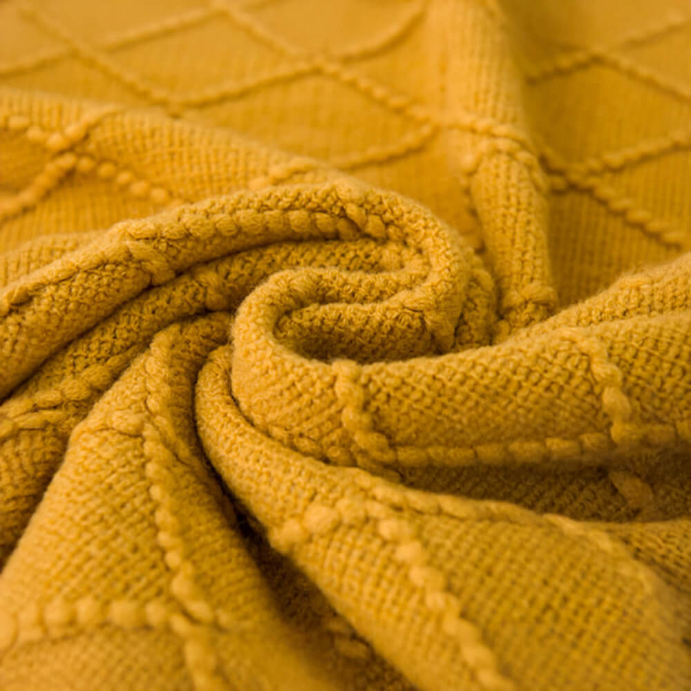 Stilvolle Quaste gestrickte Sofadecke dekorative Home Throw