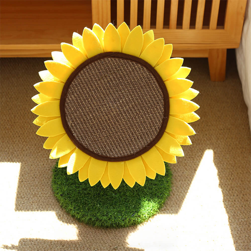 Sonnenblume Sisal-Kratzbrett für Katzen mit stabilem Grasfuß