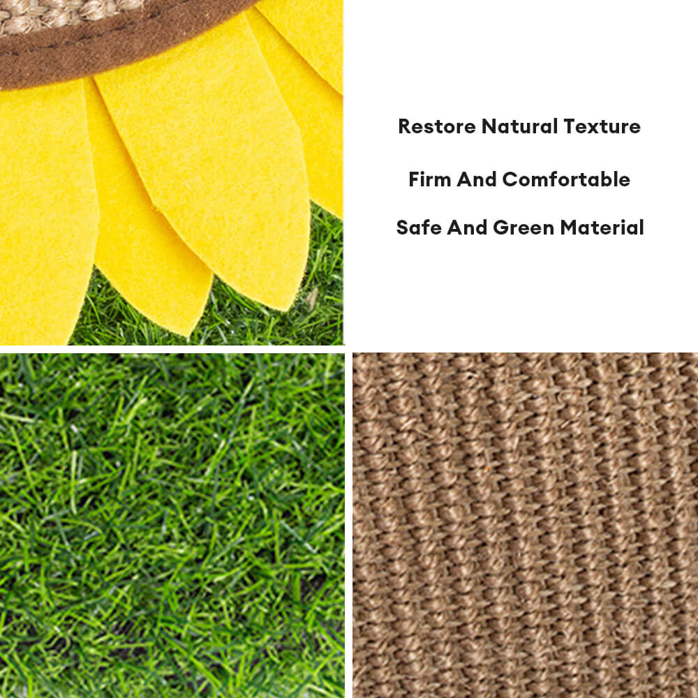 Sonnenblume Sisal-Kratzbrett für Katzen mit stabilem Grasfuß