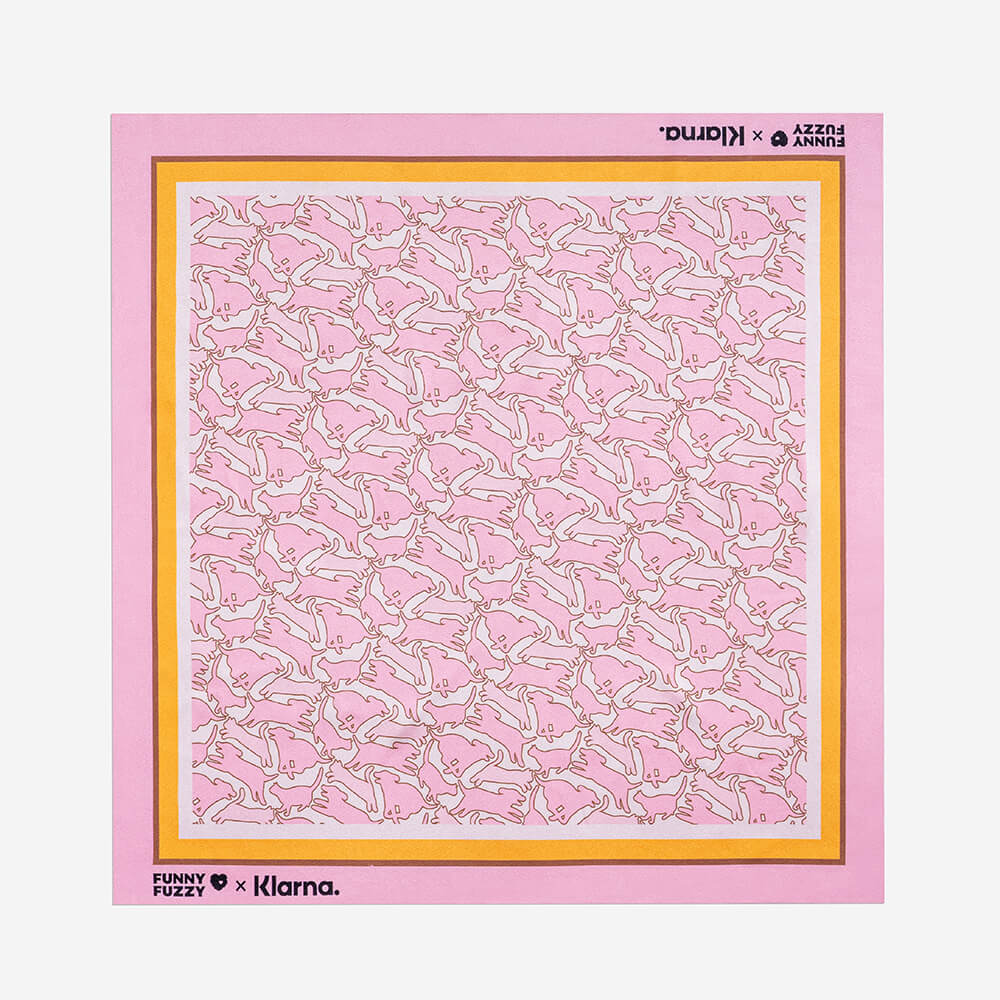 FunnyFuzzy X Klarna | Großes Rosa Autositzbett Sicherheit auf Reisen für Hunde