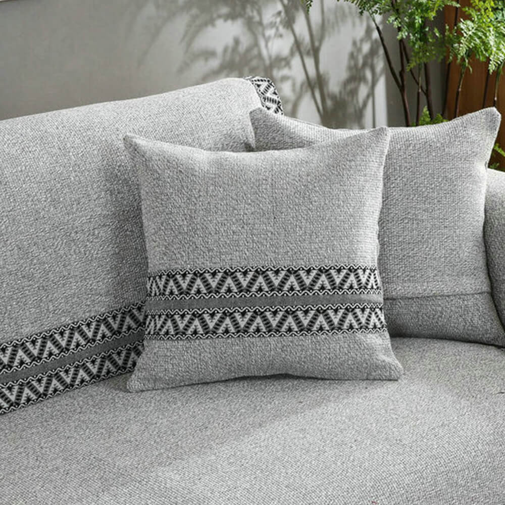 Sofabezug aus Baumwollleinen im Boho-Stil