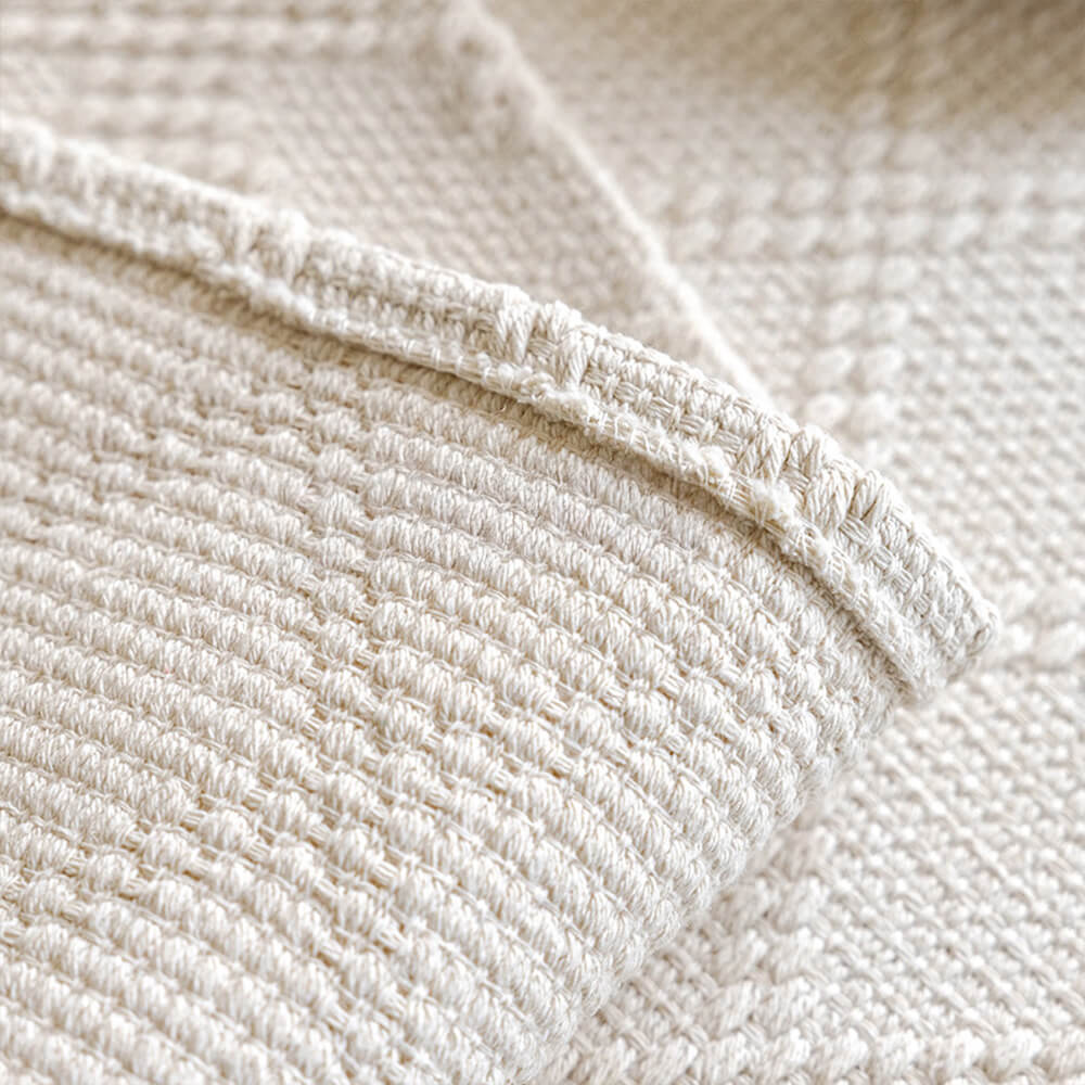 Moderner Doppelseitiger Sofabezug aus Hochdicht Gewebtem Baumwollleinen mit Rautenmuster