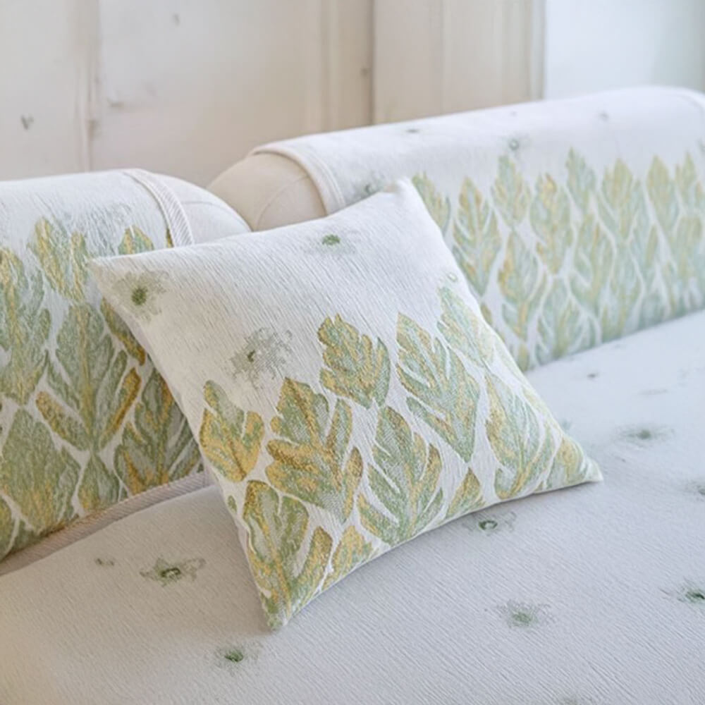 Chenille Romantisches Botanisches Design Bequemer Couchbezug