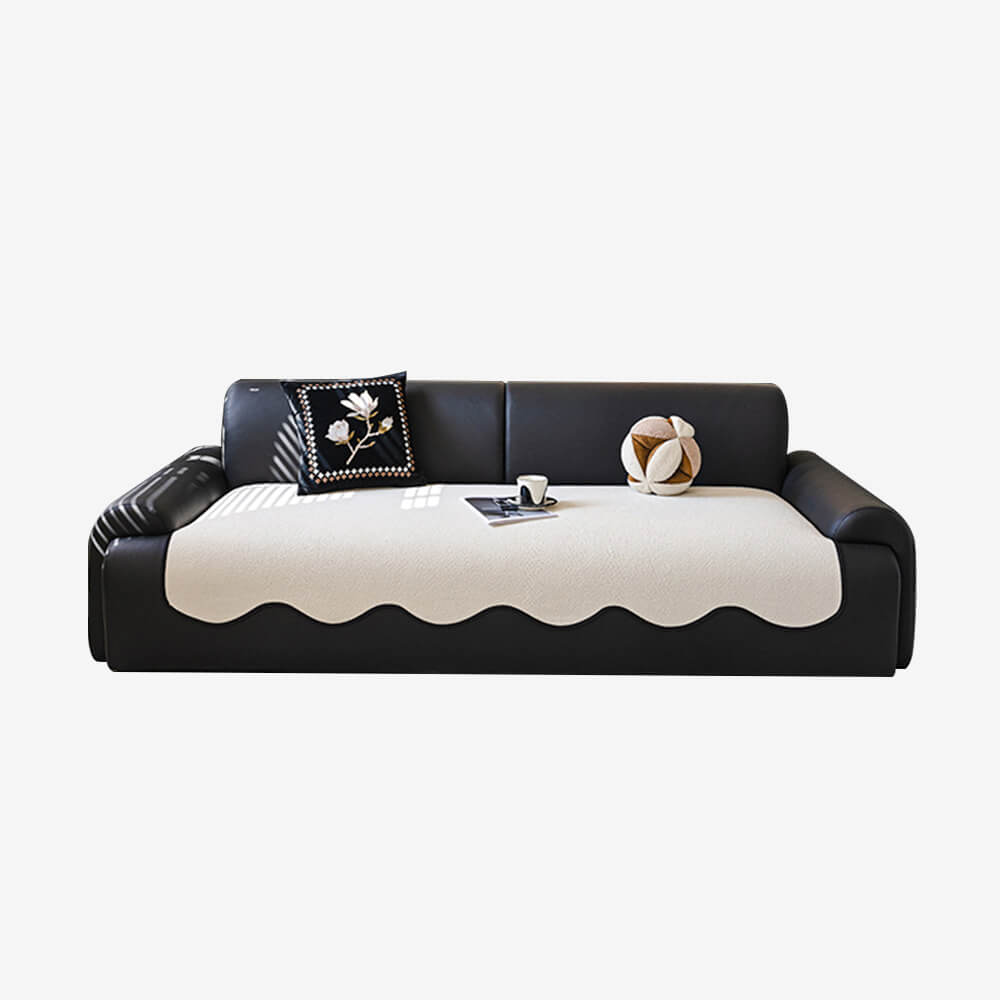 Wasserabweisender Teddyfleece Outdoor Sofaüberwurf mit rutschfester Rückseite – gerade Ausführung