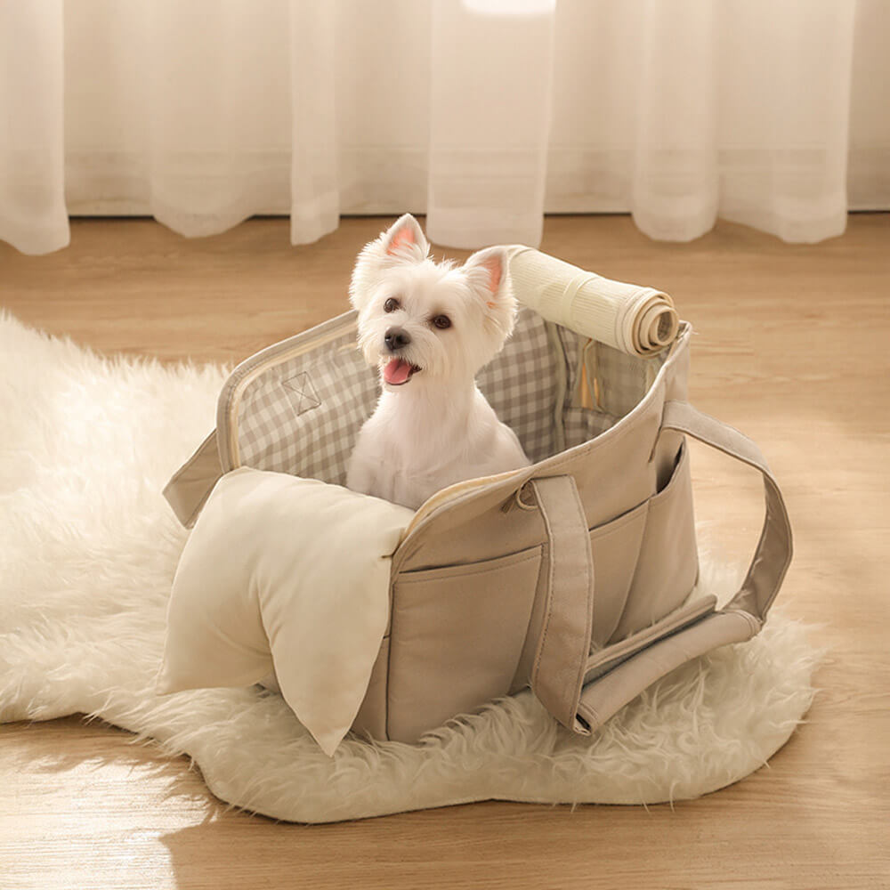 Stylische Karierte Reisefreundliche Hunde- und Katzen-Tragetasche