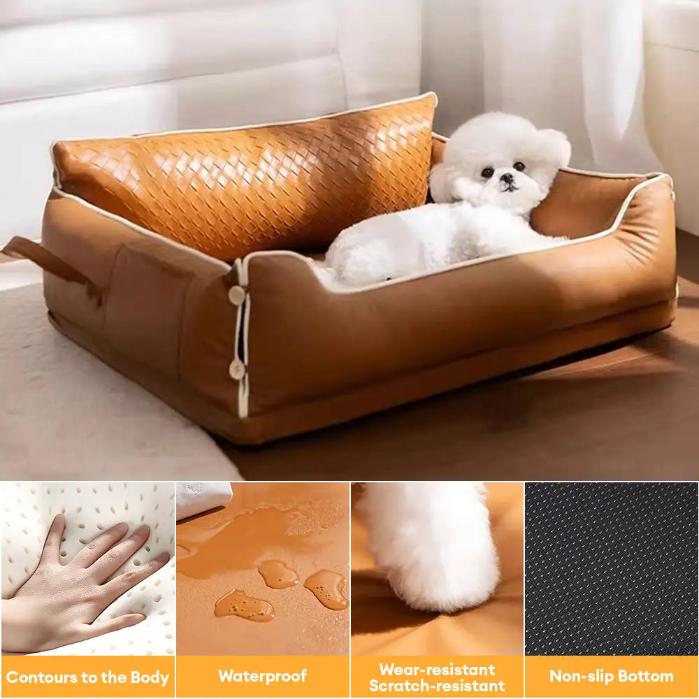Kunstleder wasserdicht Latexschild Rücken Hundesofa Bett