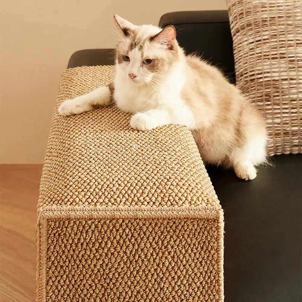 Faux Sisal Kratzfeste Sofaarmlehne Schutzabdeckung für Katzen