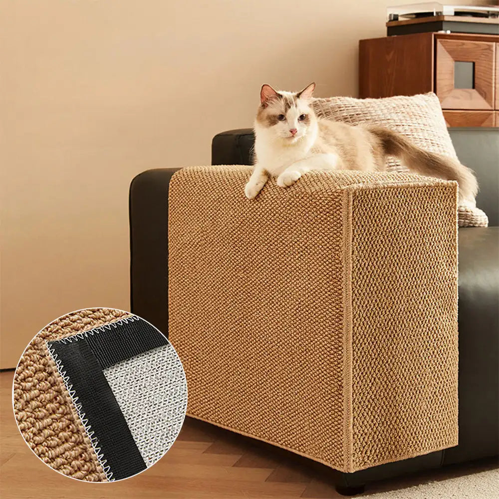 Faux Sisal Kratzfeste Sofaarmlehne Schutzabdeckung für Katzen
