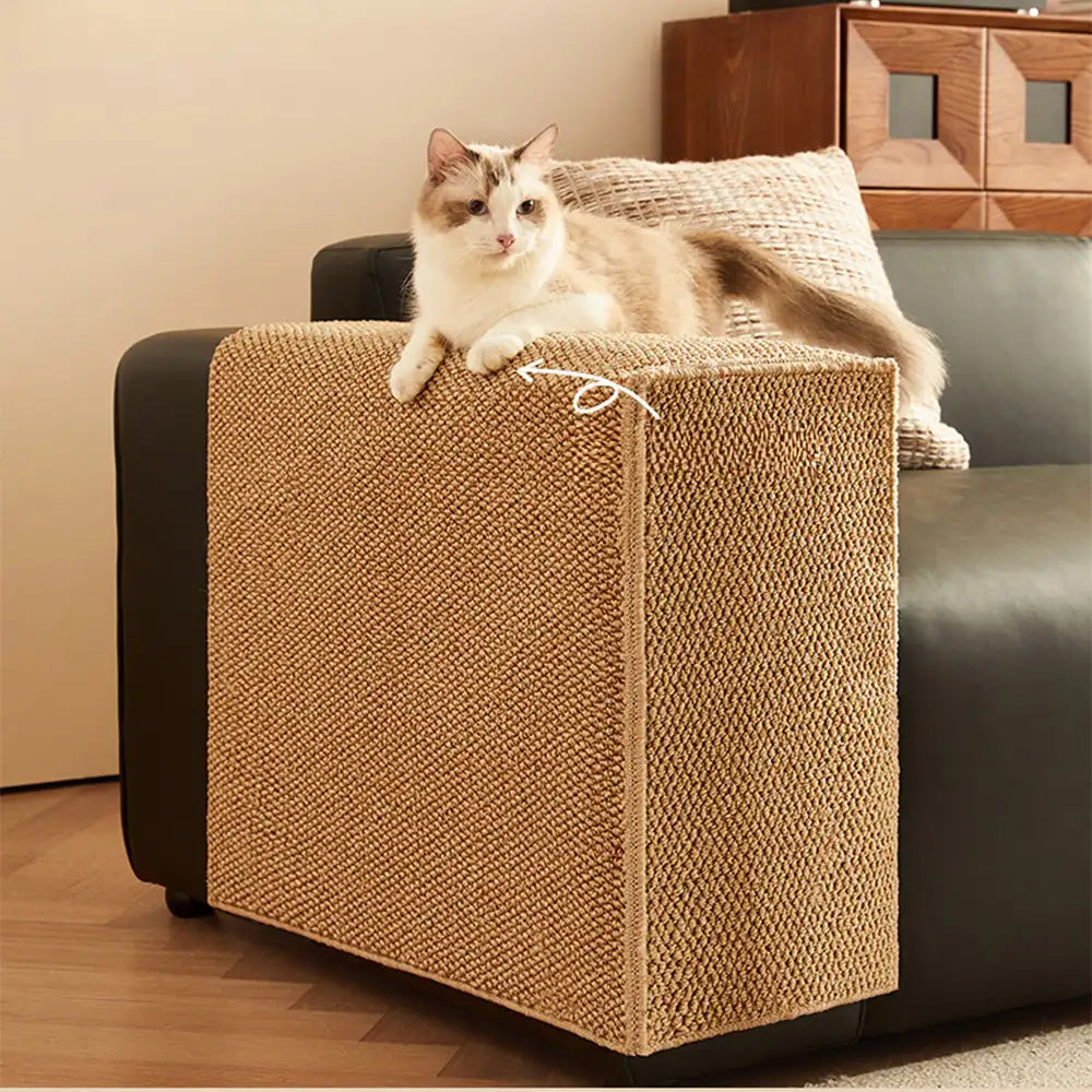 Faux Sisal Kratzfeste Sofaarmlehne Schutzabdeckung für Katzen