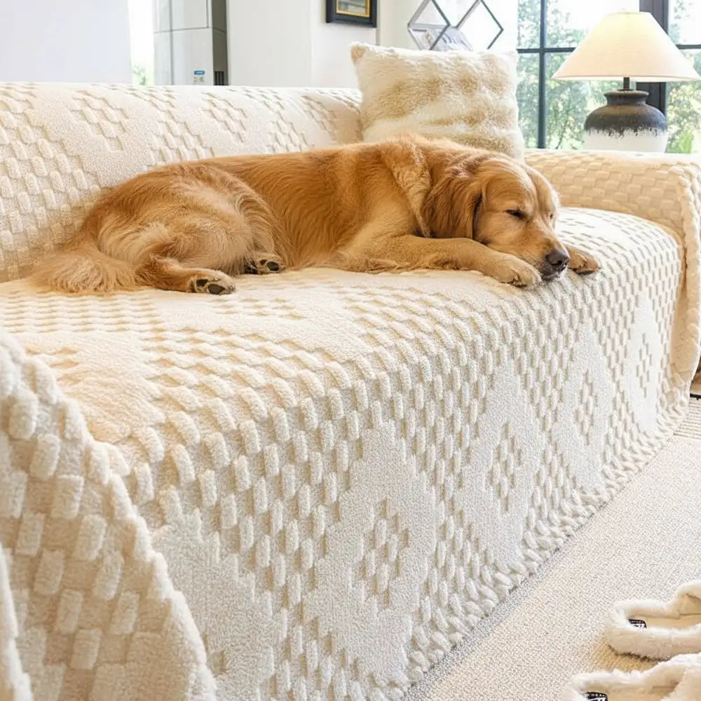 Fluffy Jacquard-Velours kratzfest verdickte Sofa-Decke Couchbezug