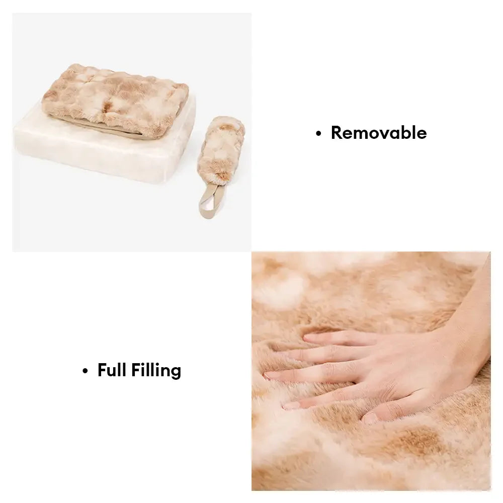 Fluffiges Plüsch Bequemes Tiefschlaf-Hundekissenbett