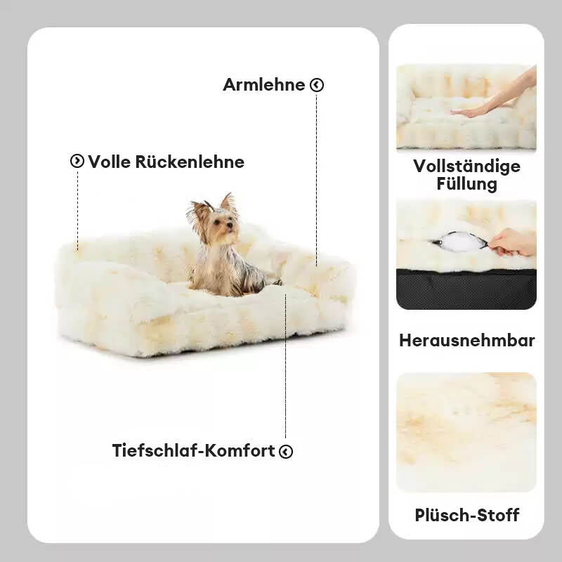 Flauschiges Verdicktes Plüsch-Schlafsofa für Haustiere Beruhigendes Bett für Hunde und Katzen