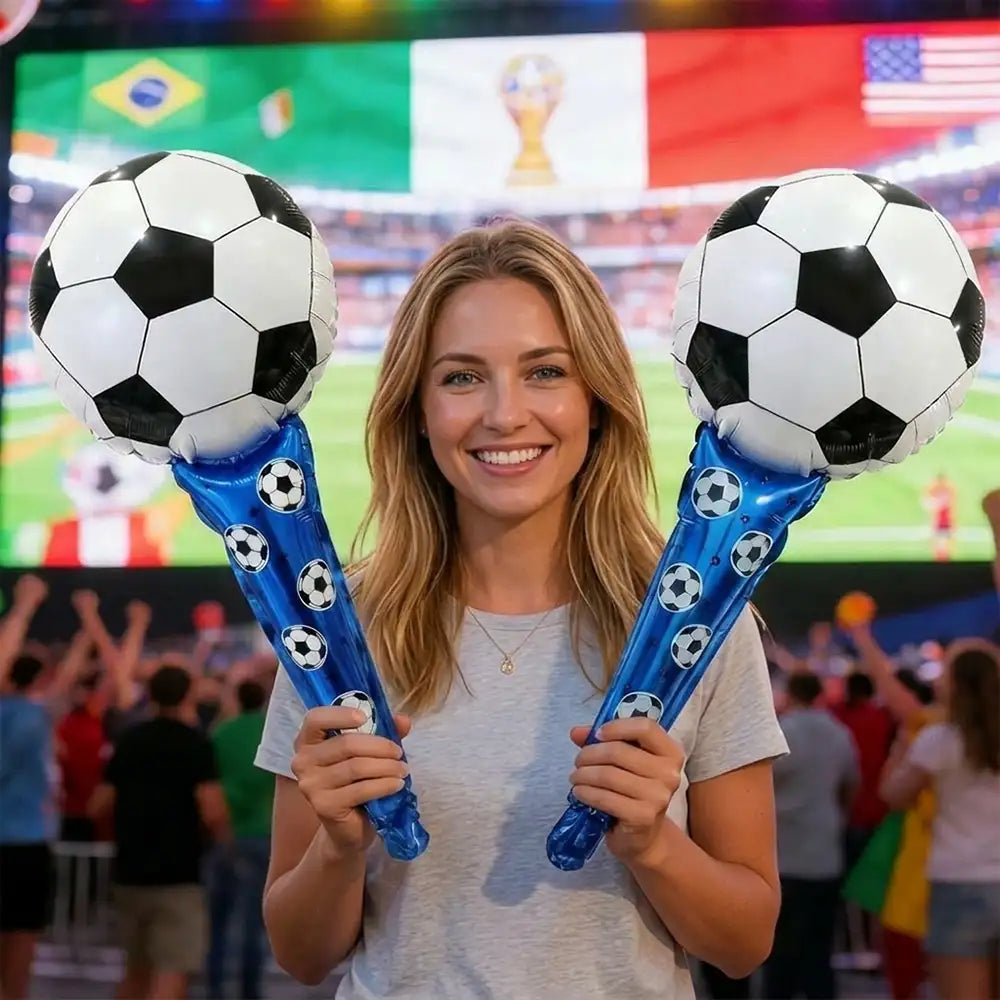 Fußball Boom Jubelstäbe Ballon Haarreifen Aufblasbares Spielzeug