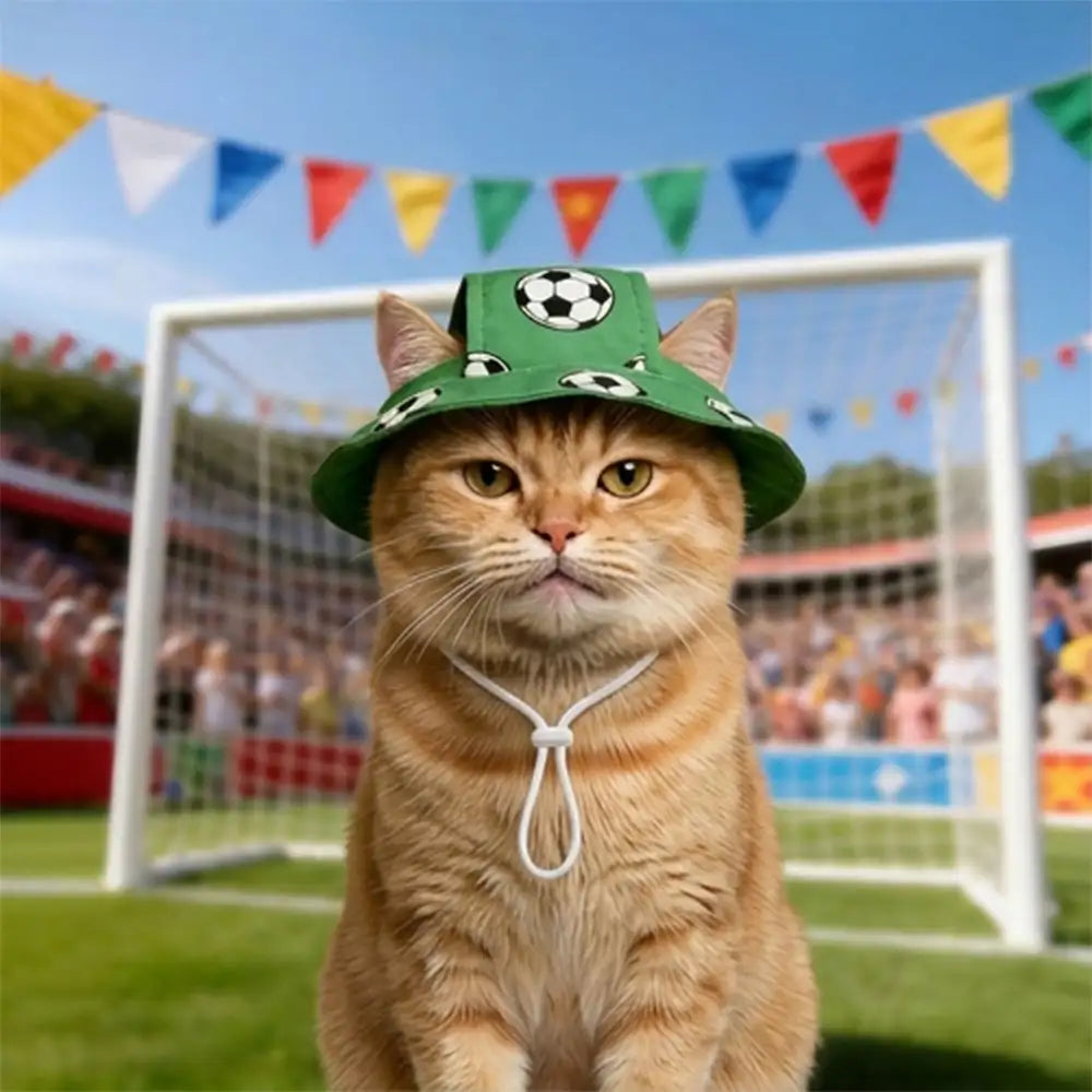 Fußballmuster Haustiermütze