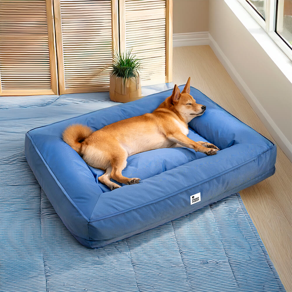 Vollständig Orthopädisches Wasserabweisendes Hundebett mit Rundum-Unterstützung für Große Hunde