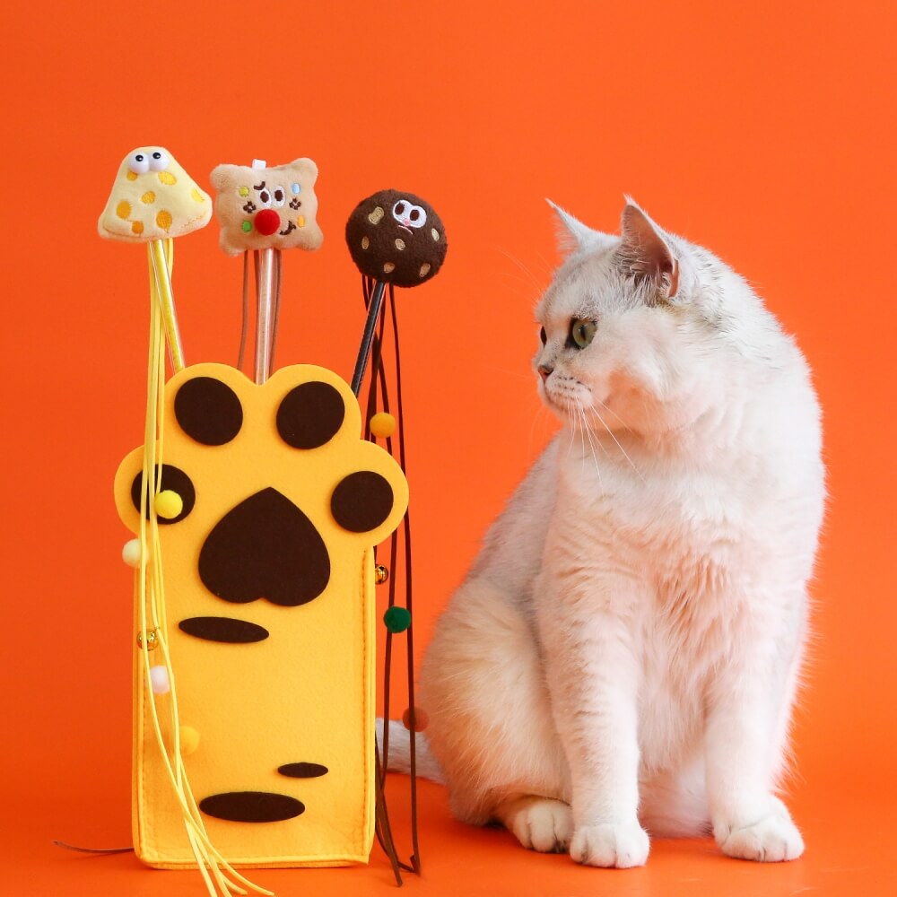 Lustiges Katzen-Teaser-Stick-Set