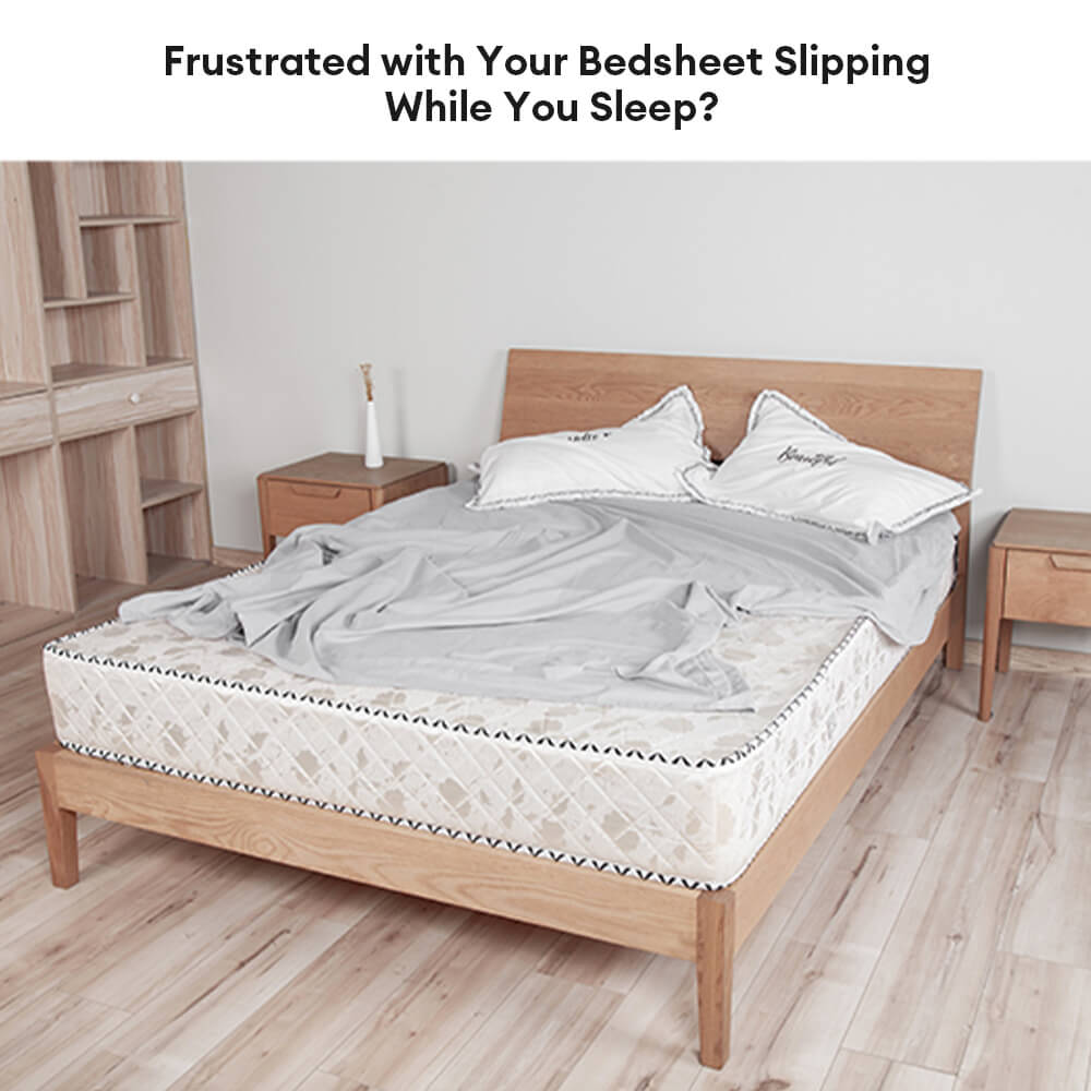 Verstellbare rutschfeste elastische Bettlakenriemen mit Metallclips