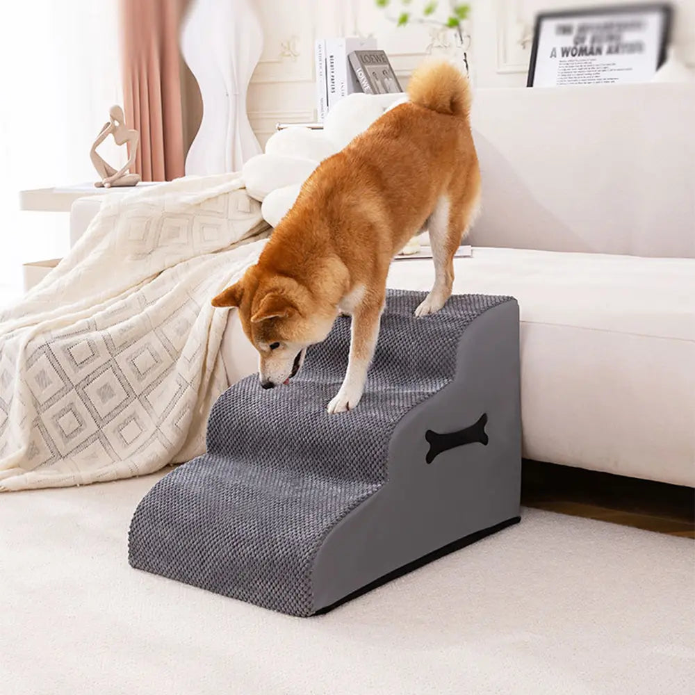Verstellbare Hundetreppe mit rutschfester Rampe