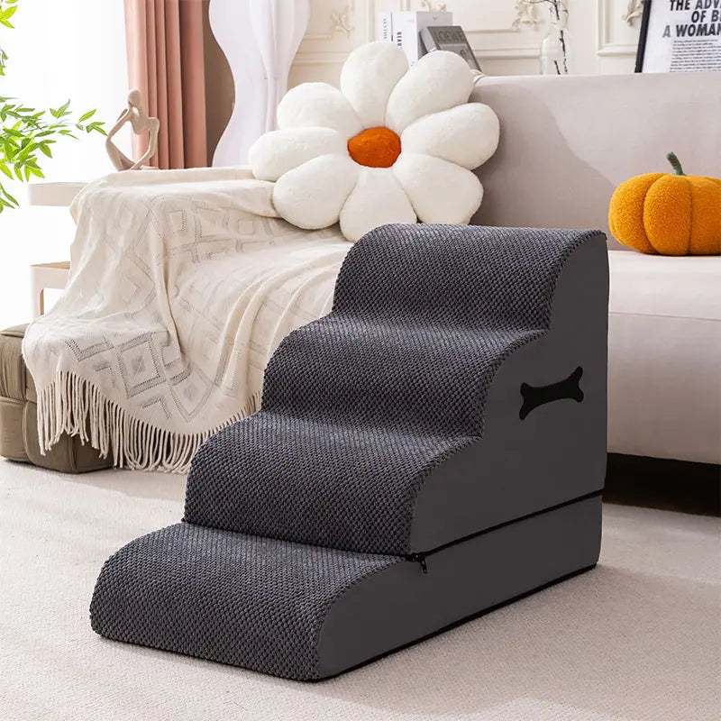 Verstellbare Hundetreppe mit rutschfester Rampe