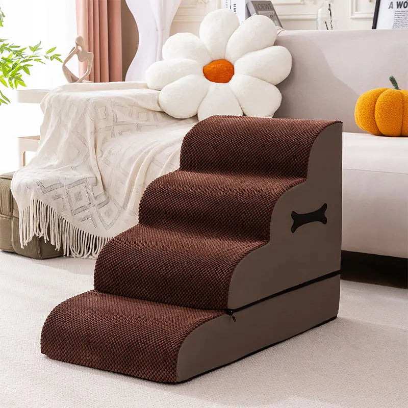 Verstellbare Hundetreppe mit rutschfester Rampe