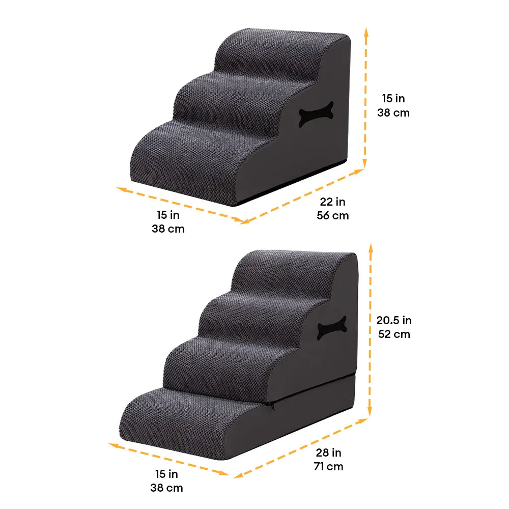 Verstellbare Hundetreppe mit rutschfester Rampe